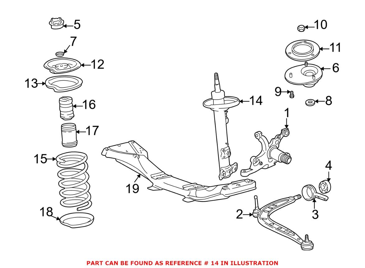 BMW Strut Assembly - Front Driver Side 31312228417